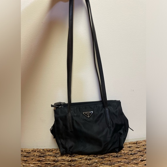 Prada Nylon Black Shoulder Bag 100% Authentic - Picture 1 of 10